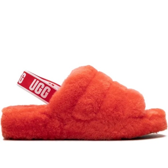 UGG Fluff Yeah "Red Currant" slippers size 5 - Picture 2 of 10